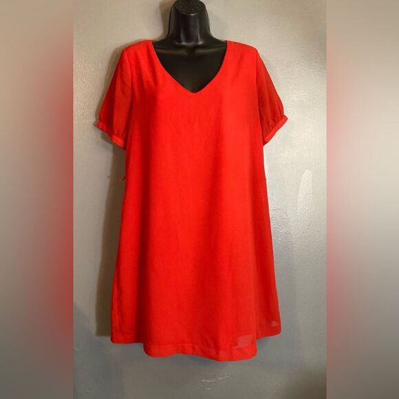 XXI Forever 21 red shift dress - Picture 1 of 7
